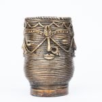 DHAROHAR CRAFT PEN HOLDER MADE IN DHOKRA PROCESS -TRIBAL LADY FACE