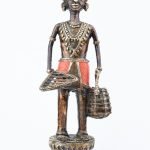Dharohar Craft Tribal Man Standing Statue In Dhokra Art