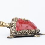 Dharohar Craft Dhokra Art Red Turtle Showpiece/ Ethnic Handmade/ Beautiful Gift /Home Decor
