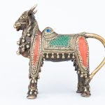 DHAROHAR CRAFT NANDI STANDING CRAFTED IN DHOKRA ART