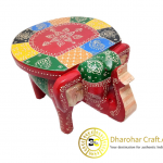 Dharohar Craft Colourful Wooden Elephant , Multicolour