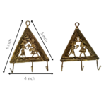 Dharohar Craft brass handcrafted key/mask Holder made through dhokra process -(Set of 2 pcs)