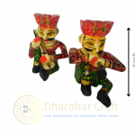 Dharohar Craft Handcrafted pair of Wooden musician set