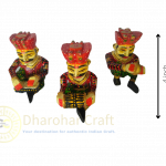 Dharohar Craft Set of 3 Handcrafted wooden musician.